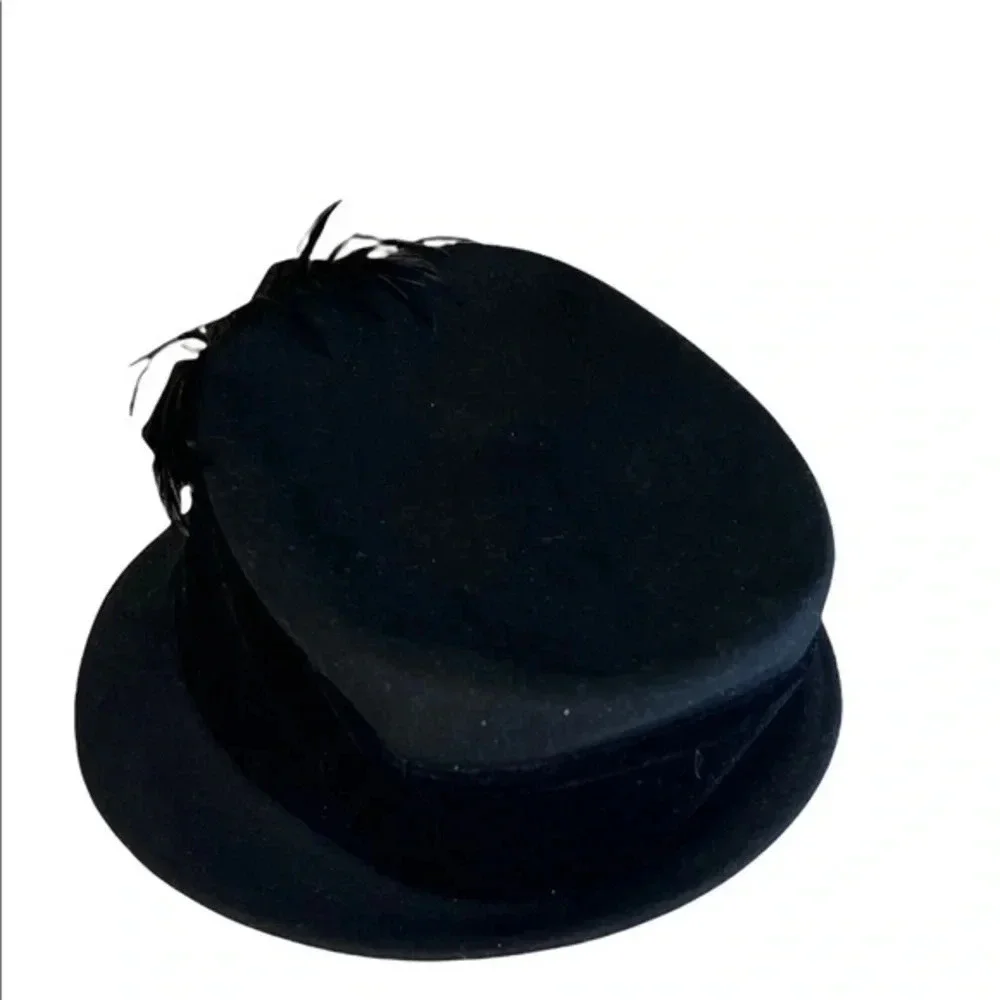 BLACK Statement Piece 100% Wool Hat